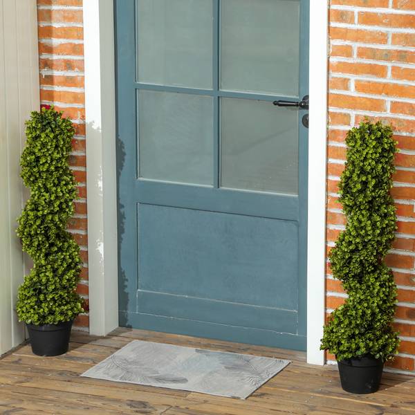 Künstlicher Eukalyptus CD96 2er-Set Grün - Kunststoff - 18 x 90 x 18 cm