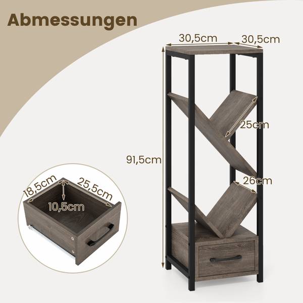 Boekenplank VH33159SD-3NL zwart - plaatmateriaal op houtbasis - 31 x 92 x 31 cm