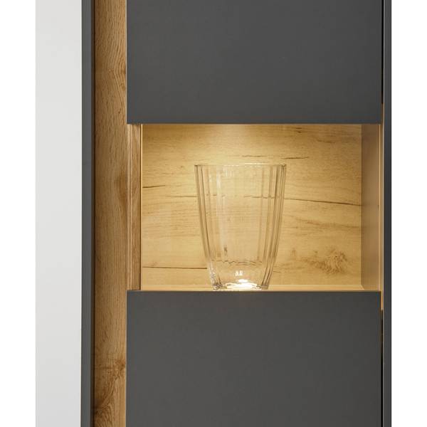 Stauraumschrank CRISP-61-184 Grau - Holzwerkstoff - 70 x 200 x 40 cm