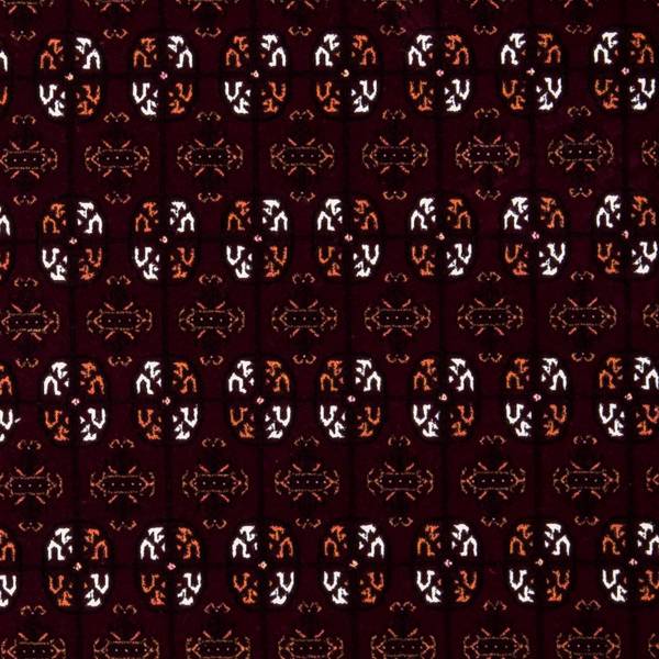 Orientteppich Afghan Mauri Rot - Naturfaser - 100 x 1 x 100 cm