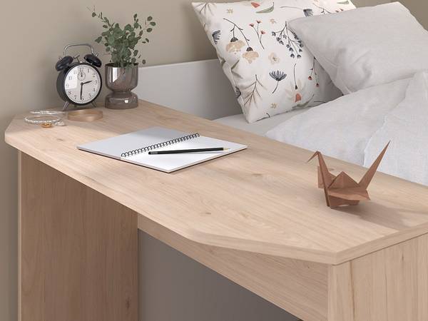 Bettkombination MIVONA Beige - Holz teilmassiv - 203 x 75 x 136 cm