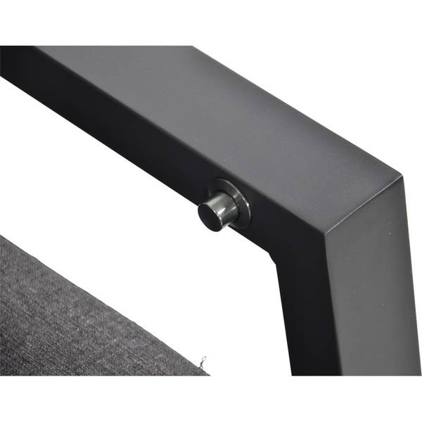 Zweisitzer-Sofa OHIO Grau - Metall - 81 x 63 x 192 cm