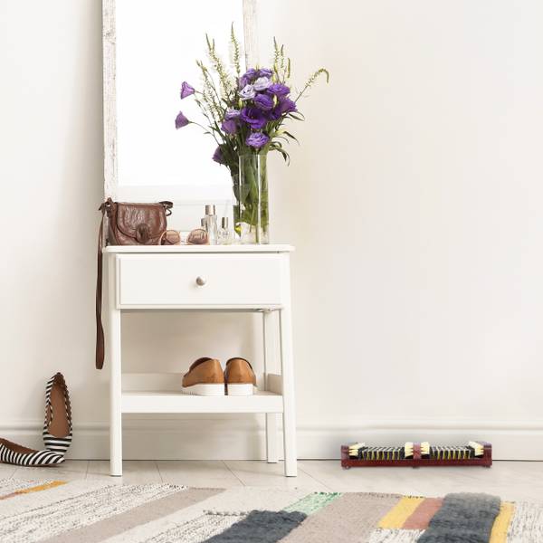 Schuhabstreifer mit Bürsten Beige - Schwarz - Braun - Holzwerkstoff - Kunststoff - 36 x 6 x 26 cm