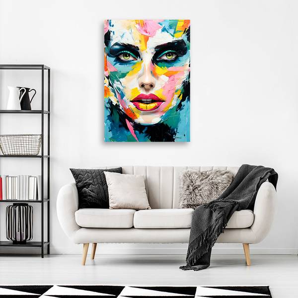 Tableau déco visage de femme 60 x 90 cm
