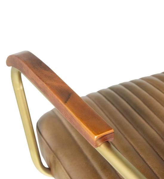 Sessel Cambridge Braun - Echtleder - 61 x 82 x 59 cm