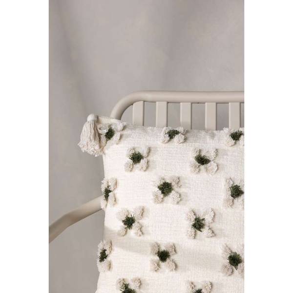 Kissenbezug Millie Weiß - Holz teilmassiv - 45 x 1 x 45 cm