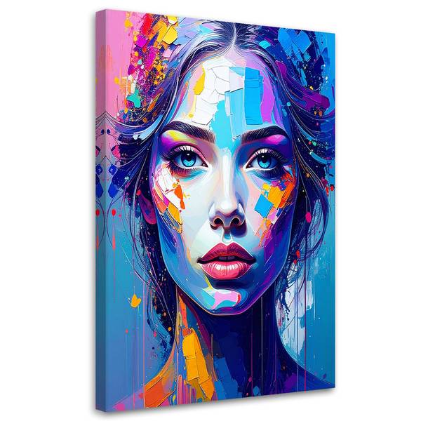 Canvas schilderij Vrouw 60 x 90 cm