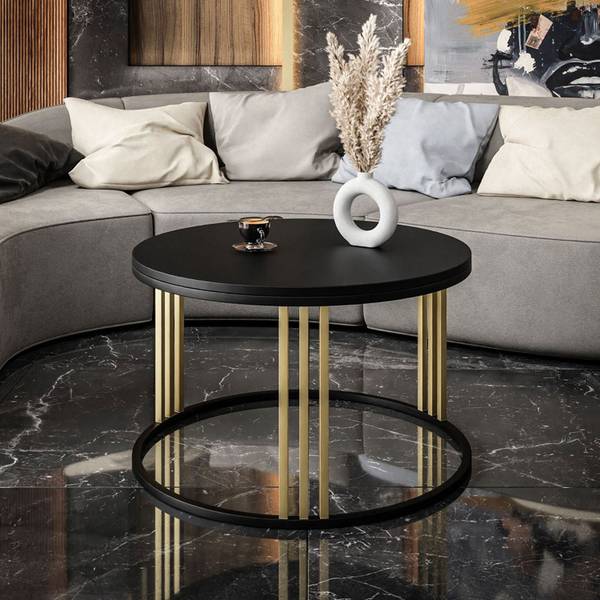 Couchtisch LORI MIX Schwarz - Holzwerkstoff - 70 x 48 x 70 cm