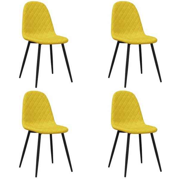Esszimmertuhl 3011164-2 4er Set Gelb - Polyester - 45 x 83 x 53 cm