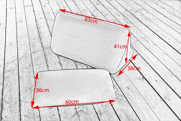 Rückenkissen WIOLO SOFT Cord Hellgrau