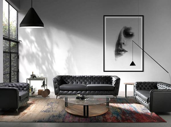 Table d'angle ronde noyer et acier noir Marron - Acier - Zinc - 50 x 52 x 50 cm