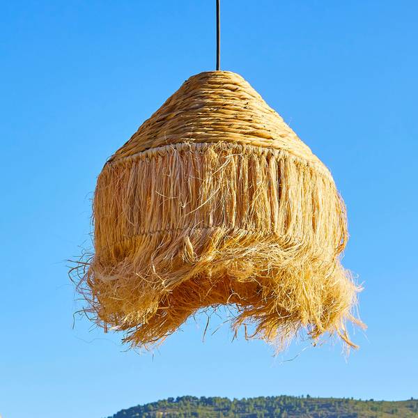 Lampenschirm LEONORA Beige - Rattan - 44 x 48 x 44 cm