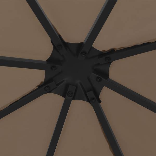 Gartenpavillon 3007852 Grau - Polyester - Stahl - 300 x 260 x 300 cm