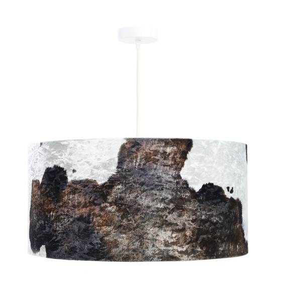 Hanglamp Safari bruin - wit - Diameter lampenkap: 40 cm