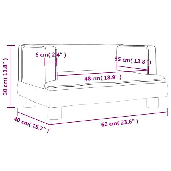 Kindersofa 3032836 Braun