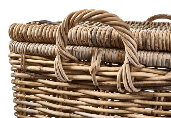 Universalkorb Laura Grau - Rattan - 33 x 46 x 61 cm