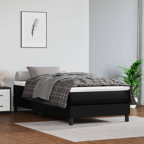 Boxspringbett mit Matratze XT 7992 Schwarz - Holzwerkstoff - 100 x 25 x 203 cm