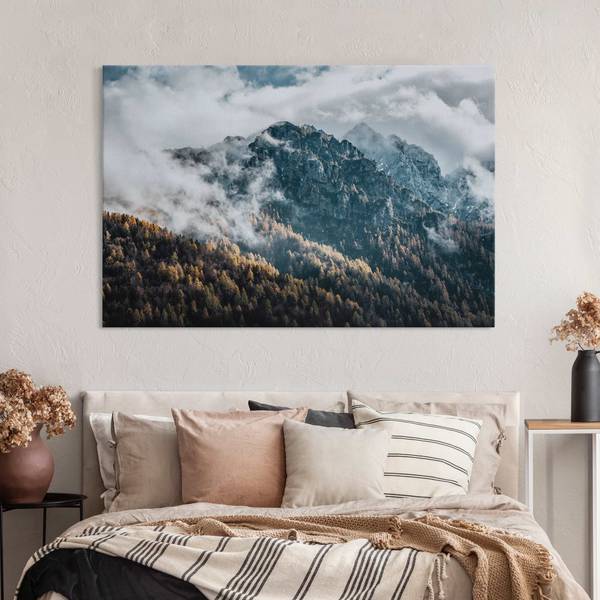 Akustikbild Berge Herbstmorgen 70 x 50 cm