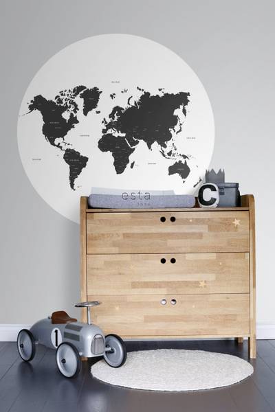Selbstklebende Wandtattoo 159009 Schwarz - 140 x 140 x 140 cm