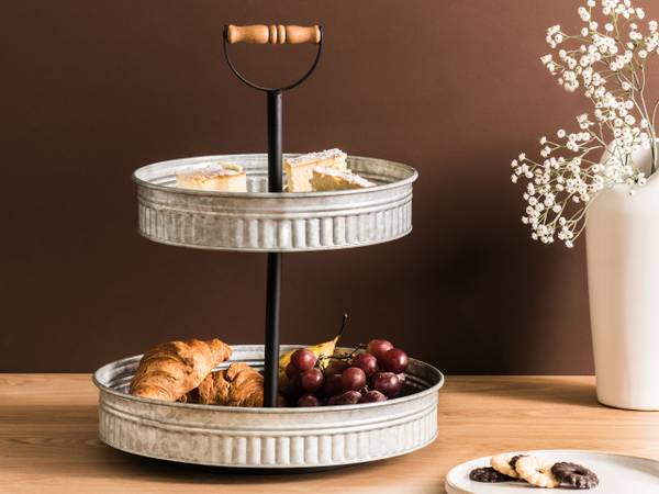 Serviergeschirr KOUIGN Schwarz - Braun - Silber - Metall - 38 x 50 x 38 cm