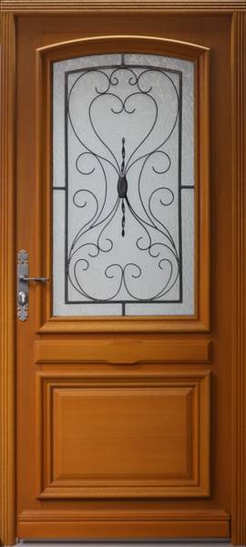 Porte d'entree Curcuma 3319 Braun - Holzwerkstoff - Holz teilmassiv - 80 x 215 x 7 cm