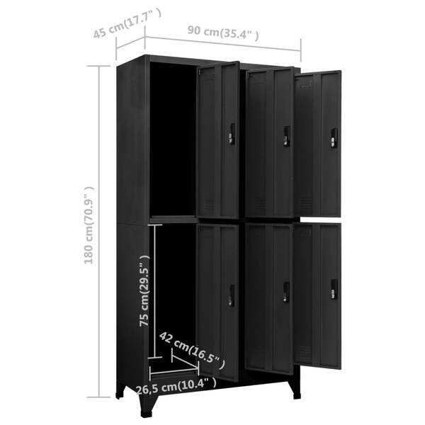 Lockerkast 3017472-1 antracietkleurig