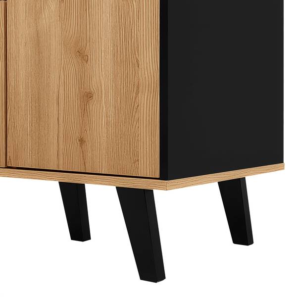 Sideboard Cronus Ⅶ Braun - Kiefer - Stahl - 140 x 78 x 41 cm