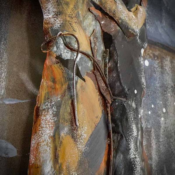Metallbild 3D REGEN 3 Stahl - 120 x 70 x 6 cm
