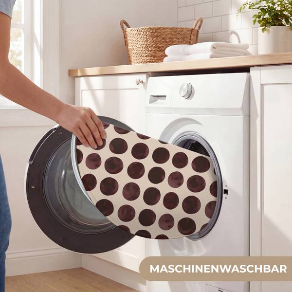 BADEMATTE Punkte Rot - Microfaser - 70 x 70 x 1 cm