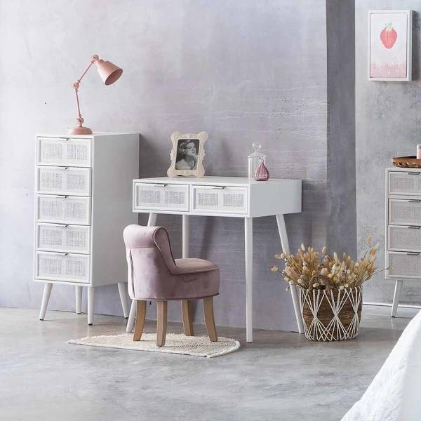 Commode Eira Blanc - Bois manufacturé - 42 x 101 x 37 cm