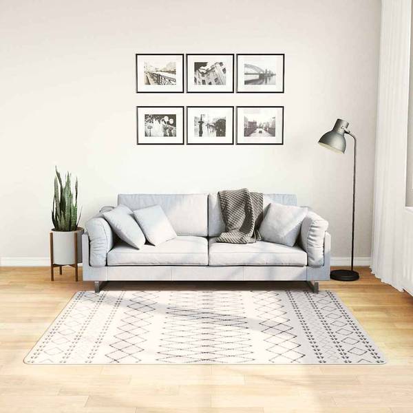Vloerkleed 3011480-6 zwart - wit - textiel - 170 x 1 x 120 cm