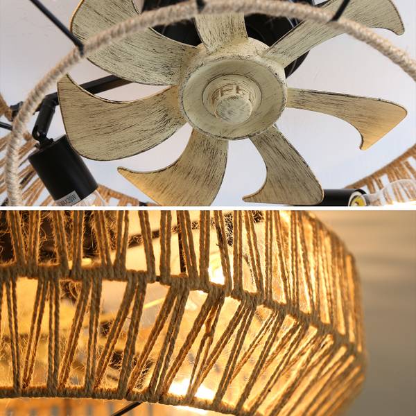 Deckenventilator CD342 Beige - Kunststoff - 56 x 25 x 56 cm