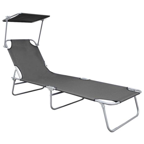 Sonnenliege 3004999 Grau - Aluminium - 58 x 27 x 189 cm