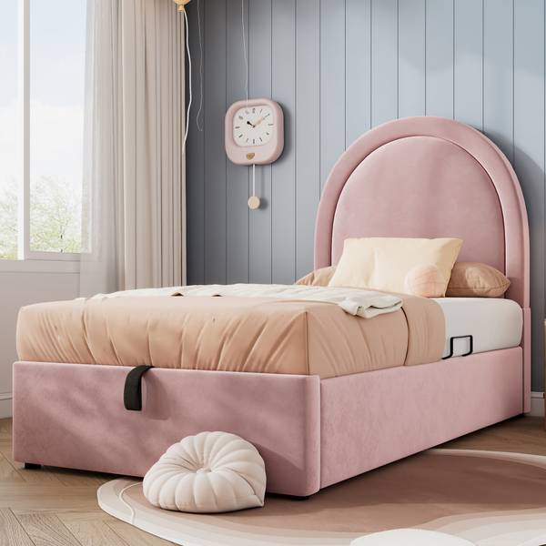 Kinderbett K-655 Rosé - Tiefe: 206 cm