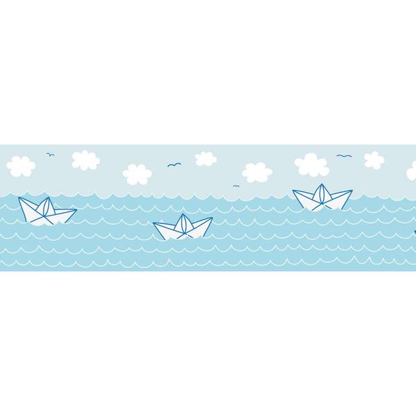 Bordüre 403731-GU Blau - Kunststoff - 15 x 500 x 1 cm