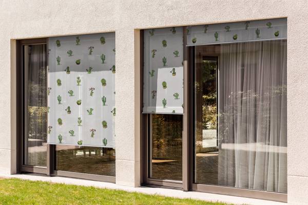 Außenrollo Succus Orbis Grün - Textil - 40 x 180 x 1 cm