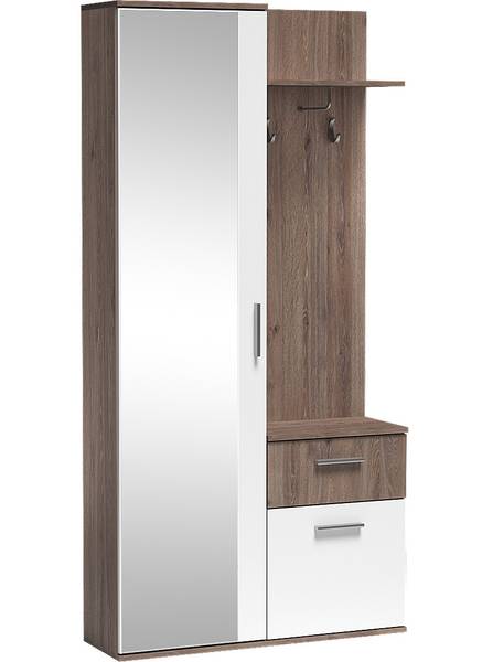 Kompaktgarderobe Nex Braun - Wildeiche Trüffel Dekor