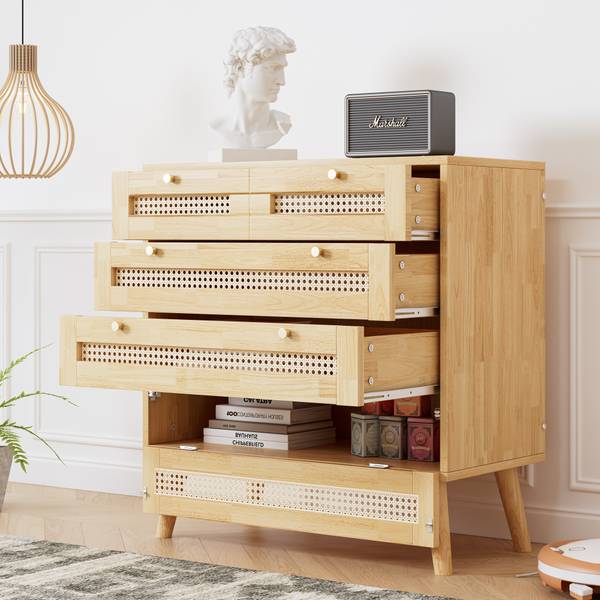 Commode WoodyNatur Ⅳ bruin - plaatmateriaal op houtbasis - 40 x 83 x 80 cm