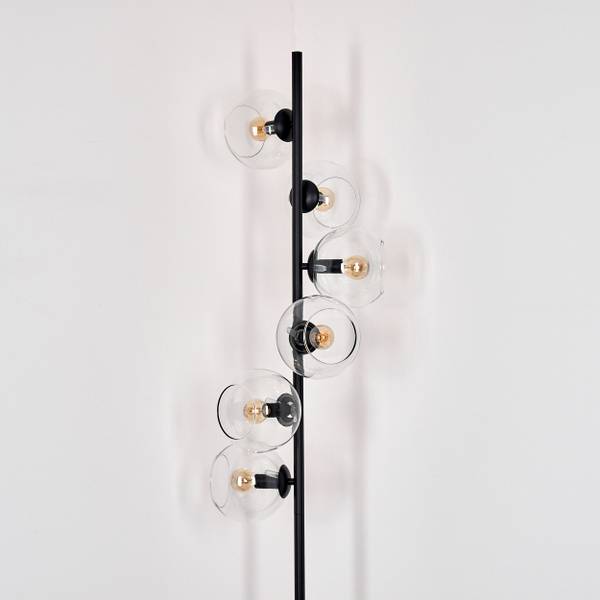 Stehlampe Cesaro Aluminium - Klarglas - 17 x 160 x 83 cm
