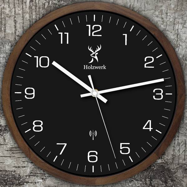 Funk-Wanduhr SEGEBERG Schwarz - Braun