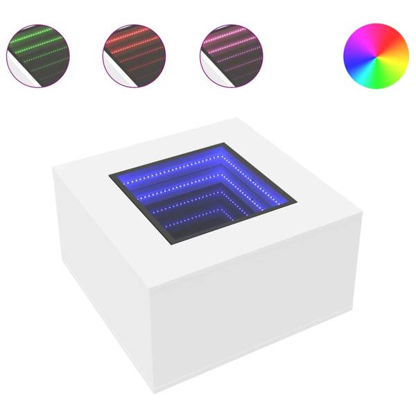 LED-Couchtisch XT7768 Weiß - 60 x 60 cm