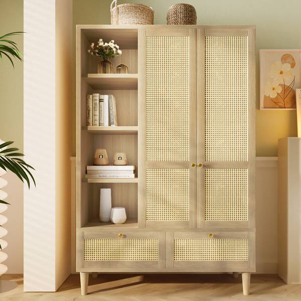 Kleiderschrank NaturWoody Ⅴ Braun - Holzwerkstoff - 50 x 180 x 120 cm