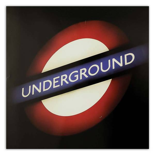 Wandbild englisches underground-zeichen 30 x 30 cm