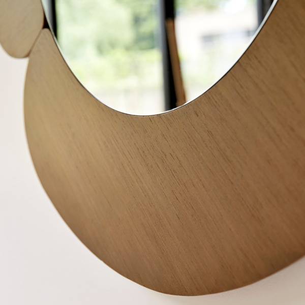 Spiegel Sara beige - mindihout - 110 x 110 x 3 cm
