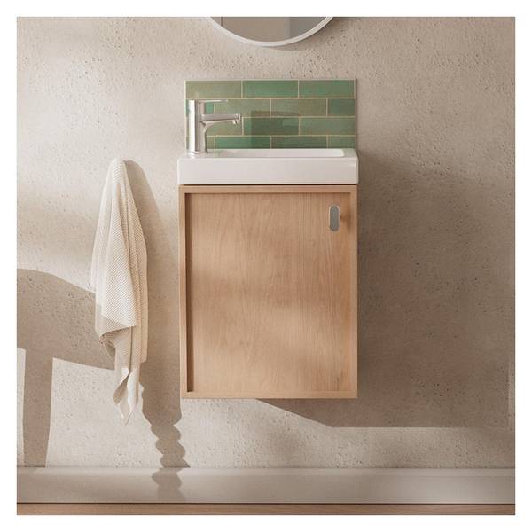 Badmöbel-Set FRAME 2-teilig Braun - Holzwerkstoff - 41 x 54 x 22 cm