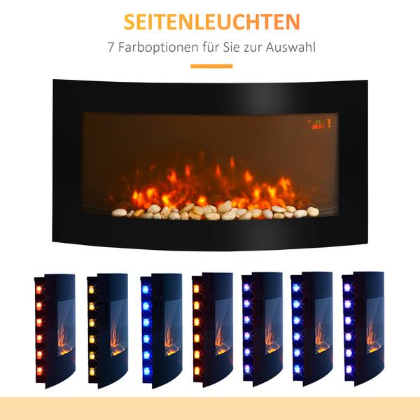 LED Elektrokamin 820-052 Braun - Metall - 13 x 50 x 90 cm