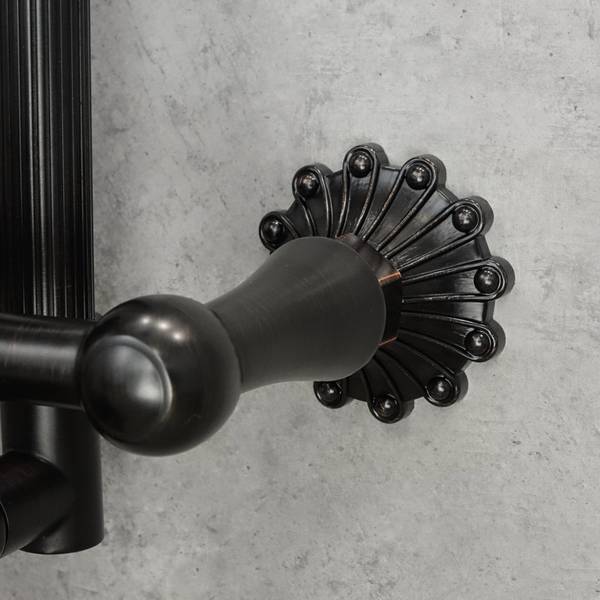 Douchesysteem Flower zwart - messing - 23 x 135 x 53 cm