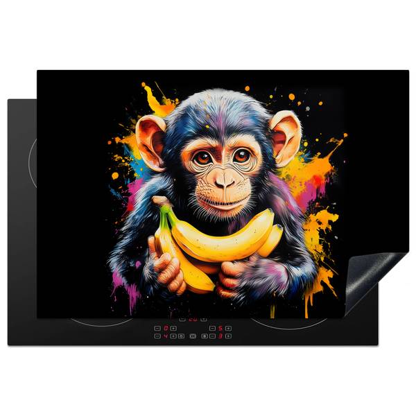 HERDABDECKPLATTE Graffiti Affe 78 x 52 cm