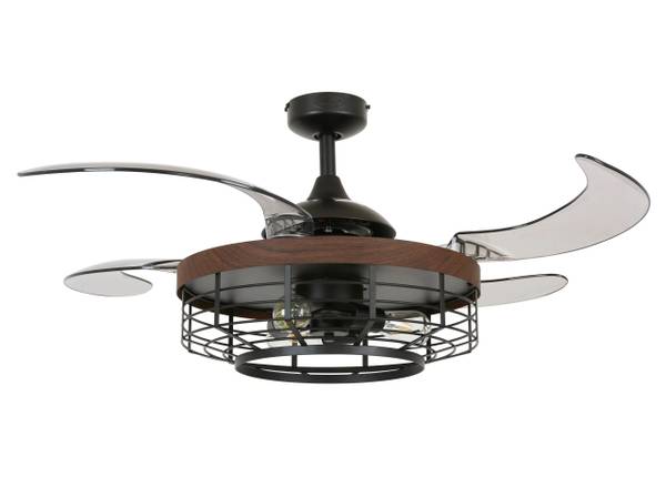 Deckenventilator Montclair Schwarz - Metall - 121 x 45 x 121 cm