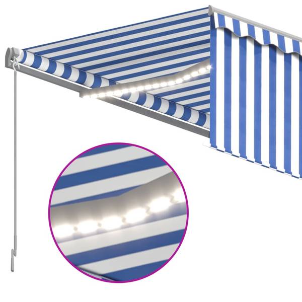 Markise 3014353-2 Blau - Weiß - Breite: 250 cm